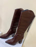 Pointed- Toe Block Heel Long Boots